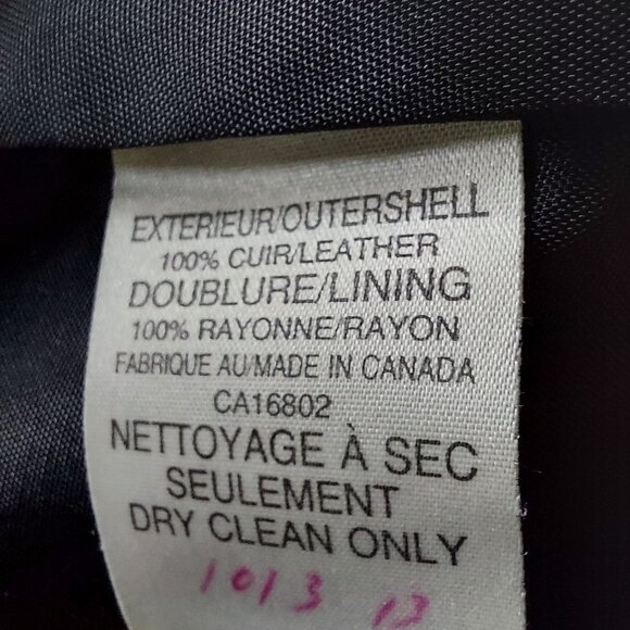 PCFL (premiere en cuir first in leather Canada) Vintage Leather Skirt, size 8 - Picture 7 of 8